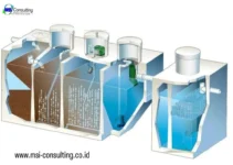 Pelatihan pengolahan limbah cair dengan peserta yang mempelajari sistem instalasi pengolahan air limbah (IPAL)