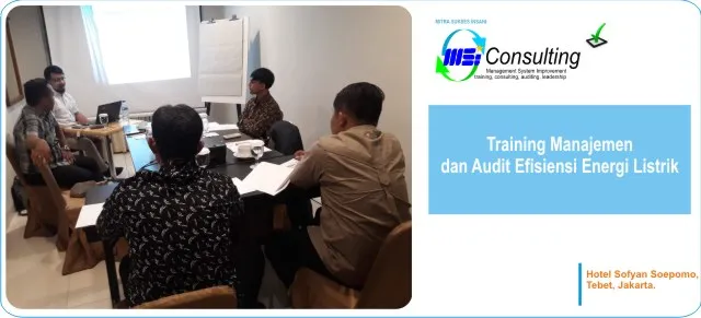 Pelatihan Manajemen dan Audit Efisiensi Energi Listrik untuk efisiensi penggunaan energi di industri.