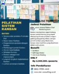 training sistem Kanban sedang mempelajari teknik visual manajemen alur kerja di ruang training.