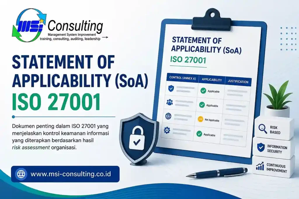 Statement of Applicability (SoA) ISO 27001 sebagai dokumen pengendalian keamanan informasi